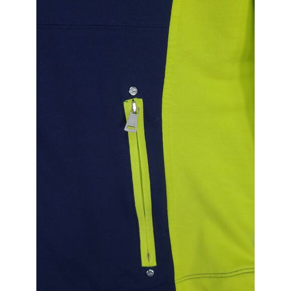 Lauren Ralph Lauren‎ Neon Green/Navy Active Full Zip Jacket Women Sz L - Picture 6 of 10